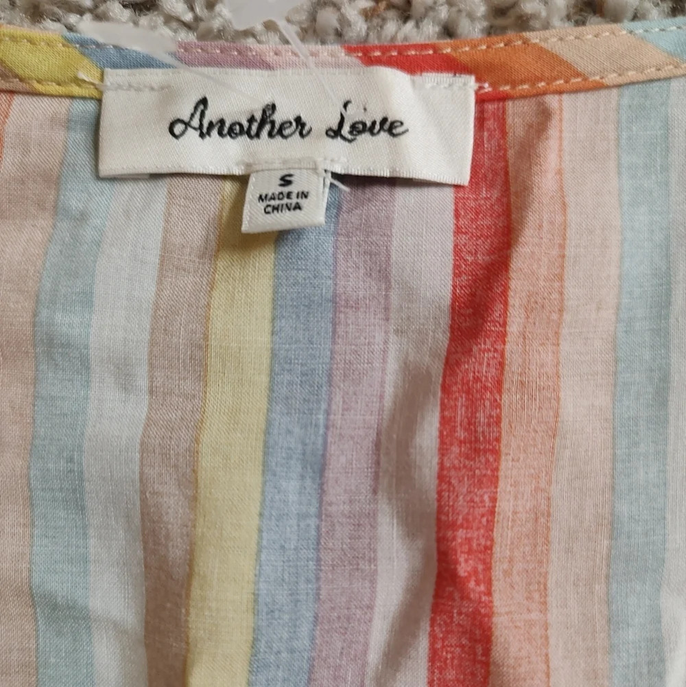 Anthropology Another Love Rumi button front dress oceanside stripe Small - Picture 9 of 9
